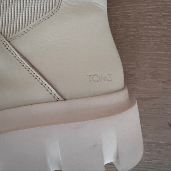 Toms Women's Rowan Water resistant Chelsea Boots in Light Sand Size 7.5 - Picture 8 of 11